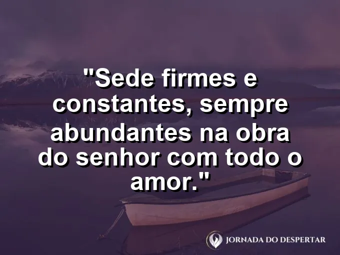 Árvore frutífera com raízes profundas e frase sobre constância e frutos espirituais.