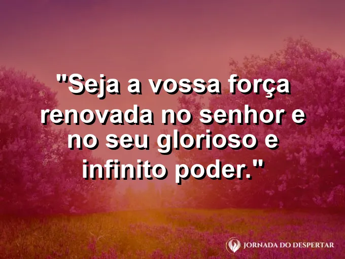 Relâmpago iluminando o céu com frase sobre o poder e a força divina.