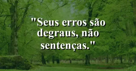 Seus erros são degraus, não sentenças.