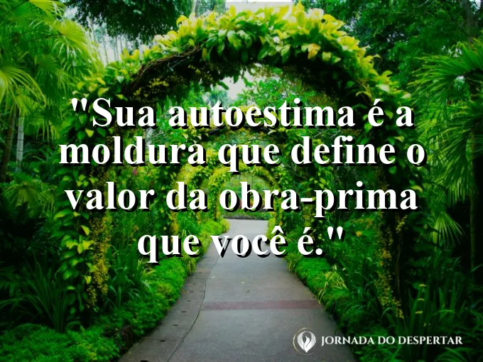 Uma moldura dourada vazia flutuando sobre uma paisagem de montanhas.