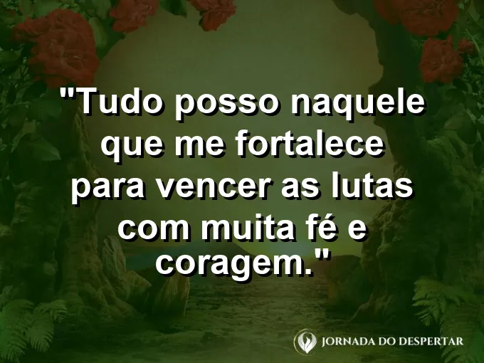Atleta cruzando a linha de chegada com frase sobre a força que vem de Deus.