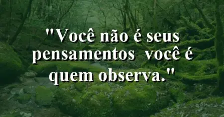Você não é seus pensamentos — você é quem observa.